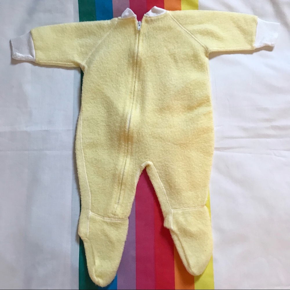 80s Baby’s Own Yellow Fleece Footie Pajama